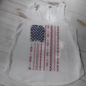 Patriotic American Flag tank top